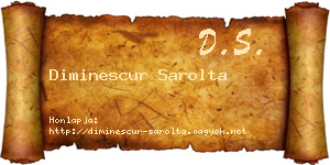 Diminescur Sarolta névjegykártya
