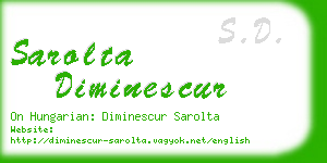 sarolta diminescur business card